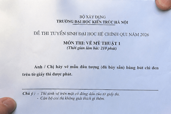 'Lộ' đề thi năng khiếu 2026 của Đại học Kiến trúc Hà Nội: Đề 'cho chép' nhưng năm nào cũng đầy người trượt