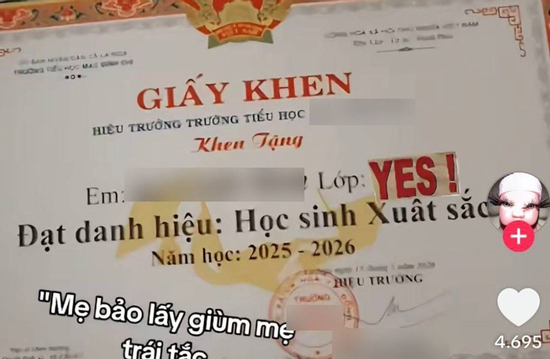 Tờ giấy khen gây 'sóng gió' nhất lúc này: 1 phép thử lọc được bao nhiêu người kém tinh tế