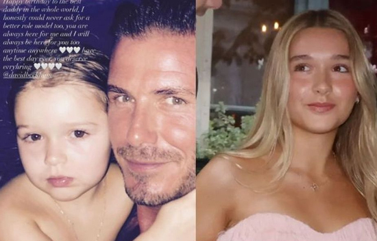 Bức ảnh hiếm của David Beckham và con gái Harper ở bể bơi gây chú ý