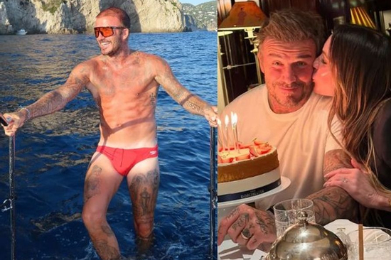 David Beckham diện quần bơi khoe body săn chắc tuổi 51, đón sinh nhật ngọt ngào nhưng vẫn bị con cả xa lánh