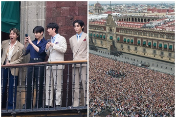 Biển người xem BTS gặp gỡ Tổng thống Mexico