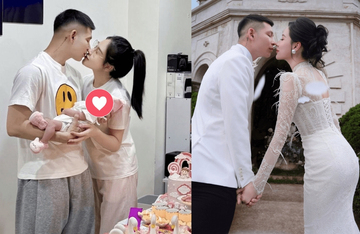 Quang Vinh khoe ảnh đầy tháng con với Mỹ Linh