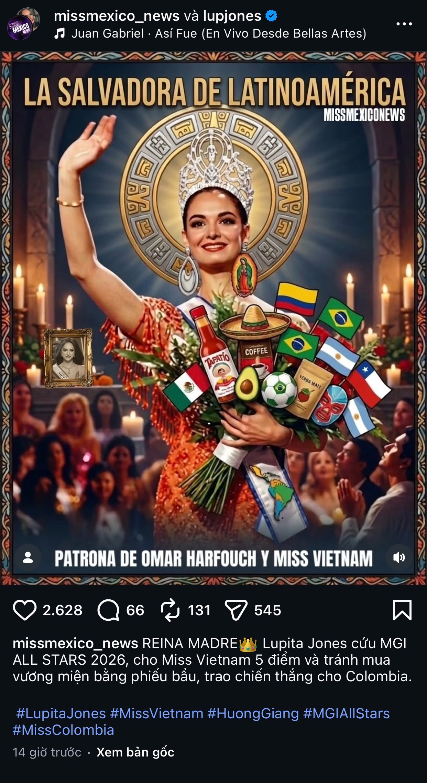 2 lần chấm Hương Giang 5 điểm ở Miss Grand International All Stars, đăng ảnh gây phẫn nộ: Lupita Jones là ai?插图3 screenshot-1780280099-1780295888.png