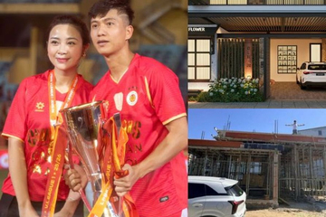 Ảnh thực tế căn biệt thự 500 m2 giá hàng chục tỷ của cầu thủ Phan Văn Đức và vợ hot girl