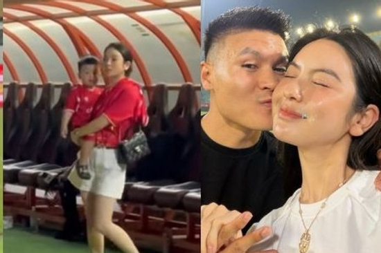 'Cam thường' bóc nhan sắc Chu Thanh Huyền khi cùng Quang Hải ăn mừng chức vô địch