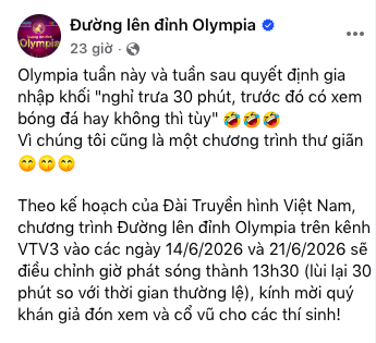 Đường Lên Đỉnh Olympia thông báo 'khẩn'插图 nh chup man hinh 2026 06 14 luc 171941