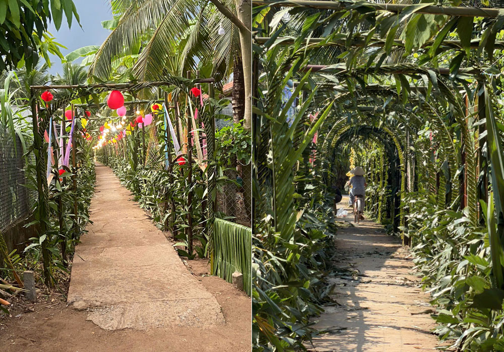 Cưới mối tình 13 năm, chú rể làm cổng hoa độc đáo, trang trí cả con ngõ 100m插图 anh 1.jpg