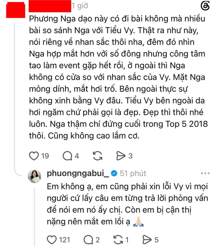 Đây là lần hiếm hoi Phương Nga đáp trả những ý kiến cư dân mạng nói về mình