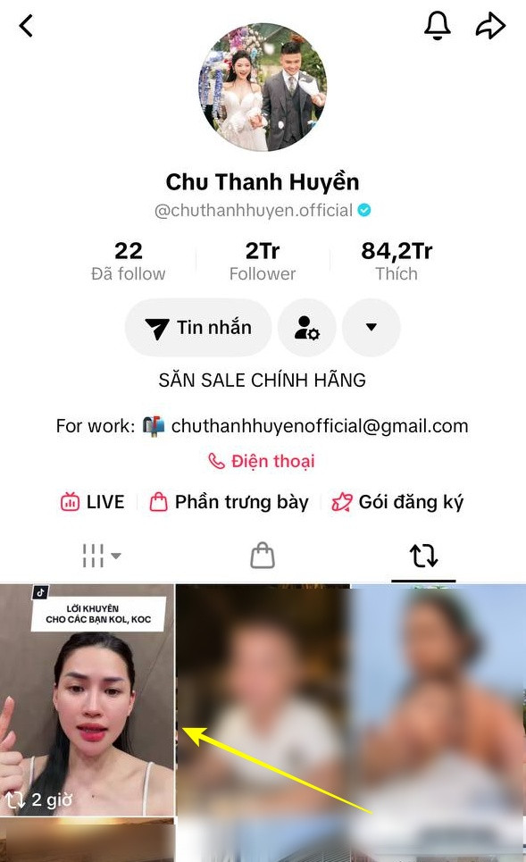 Chu Thanh Huyền cũng có động thái đăng lại đoạn clip của Võ Hà Linh