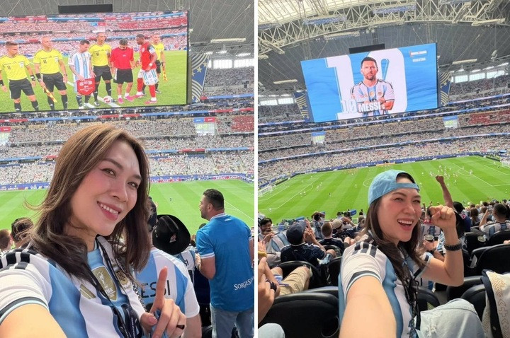 Danh tính hai sao nữ Việt sang Mỹ xem World Cup: Người là NSƯT, người là ca sĩ đình đám插图1 Mỹ Tâm có mặt tại Mỹ để cổ vũ Messi tại World Cup 2026.