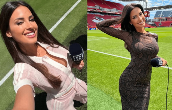 Nữ MC nóng bỏng nhất World Cup diện váy khoe đường cong nghẹt thở, fan 'nổ mắt' quên luôn tỷ số