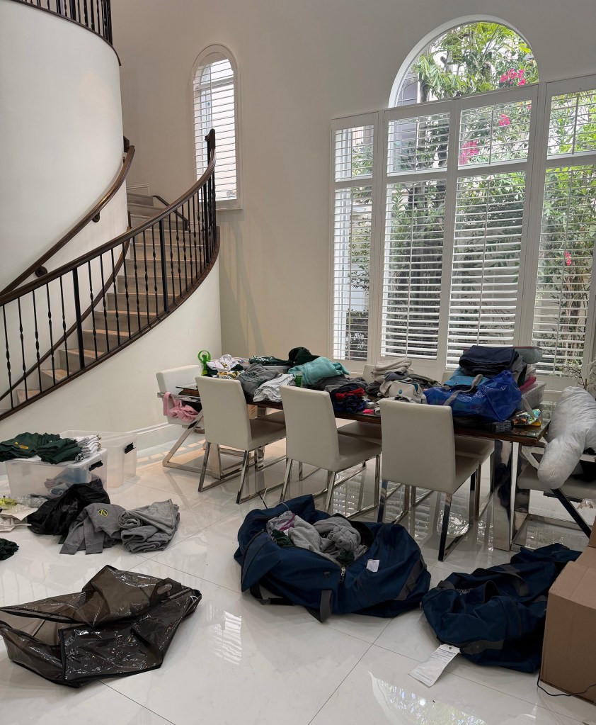 Rachael Braunschweiger Potash's living room before sending her daughters off to camp.