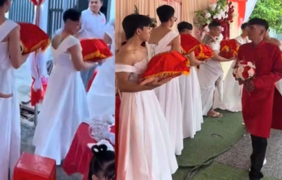 Độc lạ dàn phù dâu '6 múi” tại đám cưới miền Tây gây tranh cãi: Nhà gái tiết lộ lý do bất ngờ