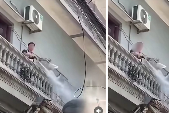 Công an vào cuộc vụ người đàn ông liên tục xịt nước vào thợ tháo dỡ công trình gây bức xúc