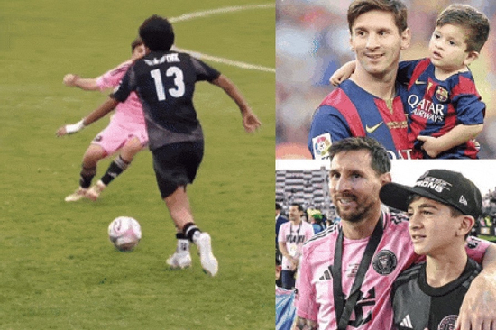Viral video con trai Messi bị đối thủ sút mạnh vào chân vẫn bật dậy chiến đấu, bản lĩnh y chang bố