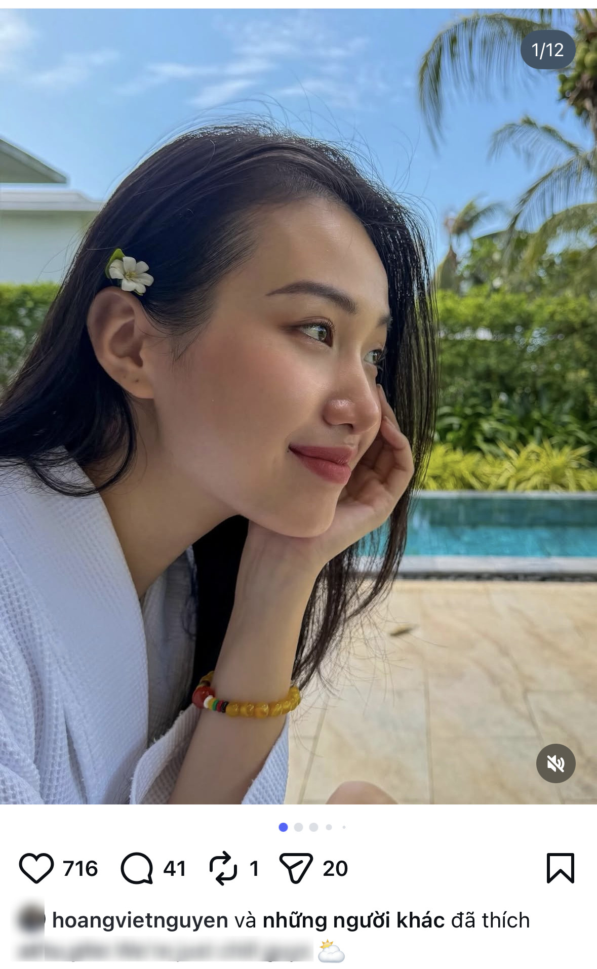 Profile khủng của Phan Anh Thư, họa sĩ xinh đẹp gây chú ý sau loạt ảnh cùng thiếu gia gia tộc Sơn Kim插图3 Thiếu gia tương tác với bài đăng của Anh Thư.