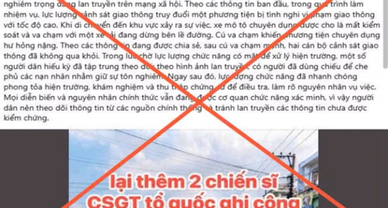 Công an Cà Mau làm rõ tin đồn CSGT truy đuổi phương tiện dẫn đến tai nạn