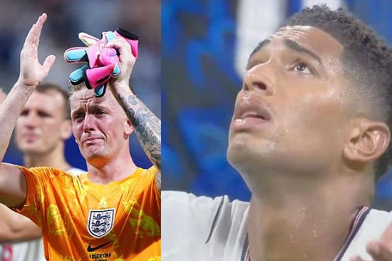 Hết cự cãi Messi, Bellingham còn bị 'tóm' bực tức ra mặt, trách móc thủ môn Pickford tuyển Anh sau bàn thua Argentina