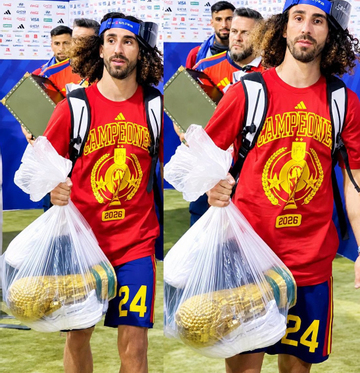 Xôn xao cầu thủ Tây Ban Nha xách cúp vô địch World Cup bằng túi nilon, sự thật bất ngờ