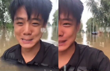 Nước ngập đến cổ mà nhân viên vẫn đi làm, ông chủ kinh hãi nhờ người giải cứu