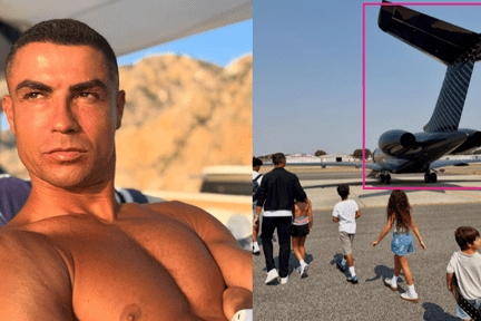 Mặc kệ tin đồn đám cưới xa xỉ, Ronaldo khoe body cực cháy tuổi 41, đưa vợ con đi chơi bằng chuyên cơ 2.000 tỷ