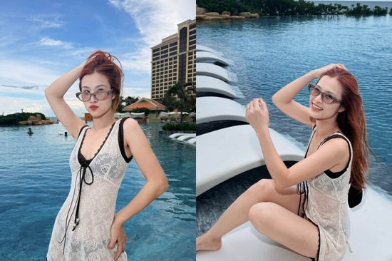 Nữ ca sĩ làm dâu hào môn, gây bất ngờ với body nuột nà, mặc bikini kín đáo vẫn quyến rũ khó rời mắt
