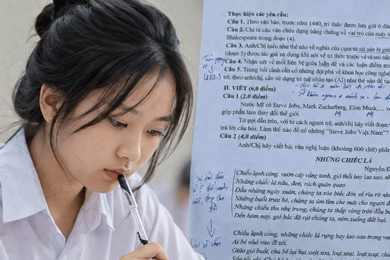 Một chi tiết trong bài thi Văn đạt 9,75 điểm, cao nhất kỳ thi tốt nghiệp đang gây tranh cãi: Đáng khen hay 'lệch' yêu cầu?