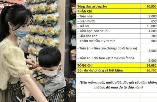 Vợ chồng thu nhập 50,8 triệu/tháng: Bảng chi tiêu tiết lộ 1 khoản chi quá thông minh, ai cũng khen
