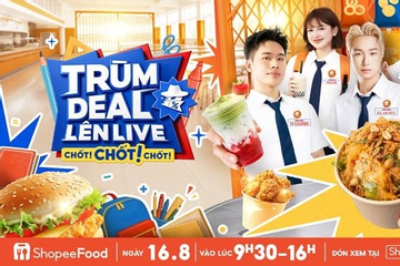 Trùm Deal Lên Live 16/8 của ShopeeFood: Loạt món ngon quốc dân của học sinh, sinh viên giảm đến 50%