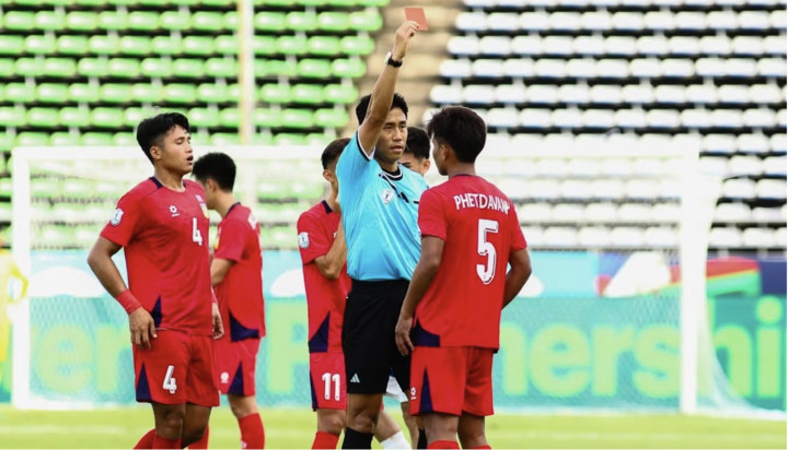 Phetdavanh nhận đến 2 thẻ đỏ tại ASEAN Cup 2026.