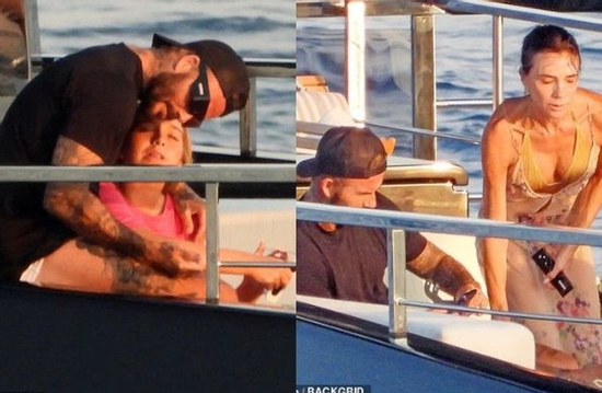 Paparazzi 'tóm dính' David Beckham âu yếm con gái trên siêu du thuyền, Victoria khoe body nóng bỏng