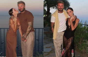 Victoria Beckham diện váy xuyên thấu khoe nội y sexy tình tứ bên Beckham tại nơi lần đầu hẹn hò 29 năm trước