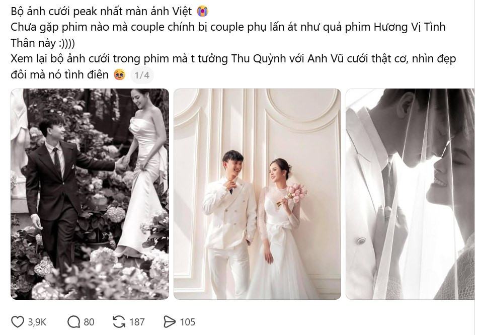 Ảnh cưới đẹp chấn động của Thu Quỳnh, chú rể gây sốt vì quá đẹp trai