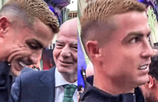 Ronaldo bất ngờ chạm mặt Chủ tịch FIFA, biểu cảm nghiêm nghị gây chú ý
