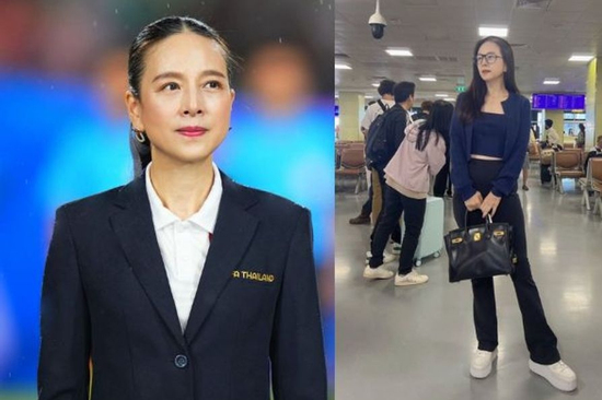 Madam Pang lên đồ trẻ trung, xách túi nửa tỷ khi sang Việt Nam cổ vũ chung kết tối nay