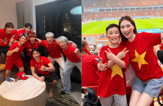 Mỹ Tâm - Sơn Tùng và cả showbiz ăn mừng ĐT Việt Nam vô địch, Hoà Minzy check-in SVĐ Mỹ Đình