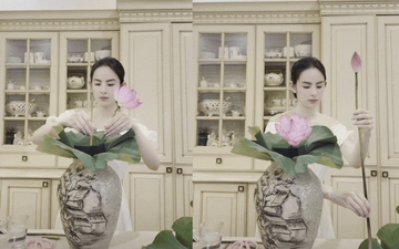 Không cần mâm cỗ xa hoa, dâu hào môn Hương Liên vẫn gây chú ý với loạt chi tiết ngày Rằm tháng 7