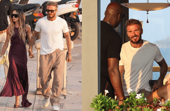 David Beckham cao lớn 1m80 vẫn hoá nhỏ bé bên sao bóng rổ cao gần 2m, Victoria 52 tuổi khí chất và nhan sắc vẫn áp đảo