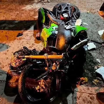 Biker “Út Lụi” tử nạn khi đang chạy xe phân khối lớn ở Nha Trang, chiếc Kawasaki hư hỏng nghiêm trọng