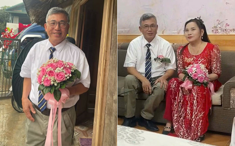 3 'đám cưới U70' gây sốt, chú rể hân hoan đi rước vợ về nhà插图3 anh 1 533.jpg