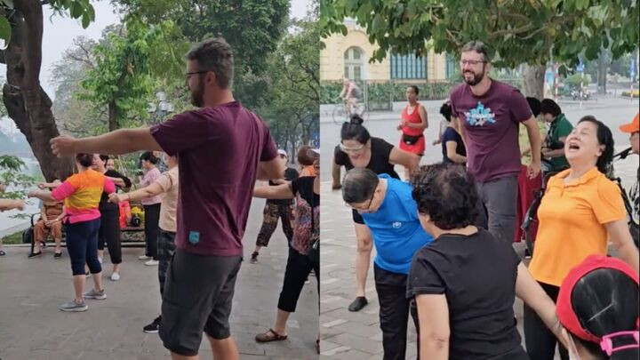 Du khách Tây: Không khí tập thể dục sáng ở Việt Nam 'có tính gây nghiện rất cao' - 1