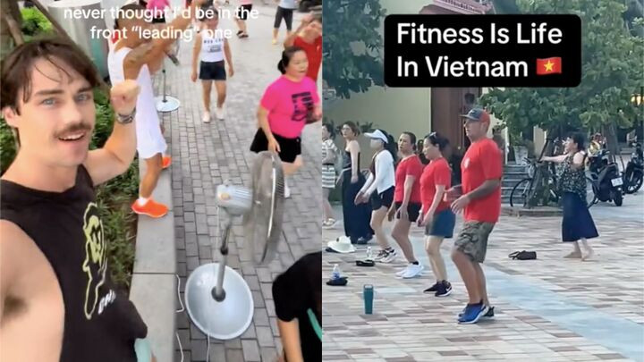 Nhiều du khách nhận xét không khí thể dục tại Việt Nam rất lôi cuốn khiến họ lập tức muốn vận động theo.
