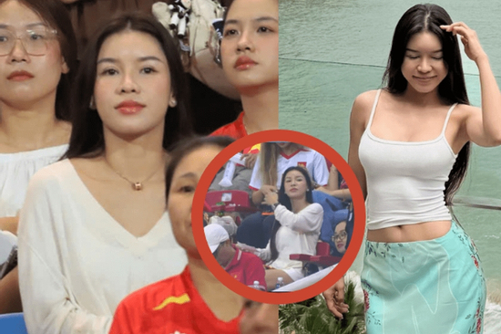 Nàng WAG sexy nhất làng bóng đá lọt camera nhà đài khi cổ vũ ĐT Việt Nam, visual đời thường gây sốt