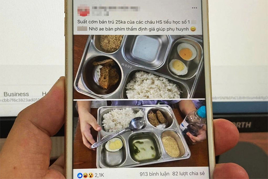 Suất ăn bán trú lèo tèo: Phụ huynh không thể mãi làm thay camera giám sát