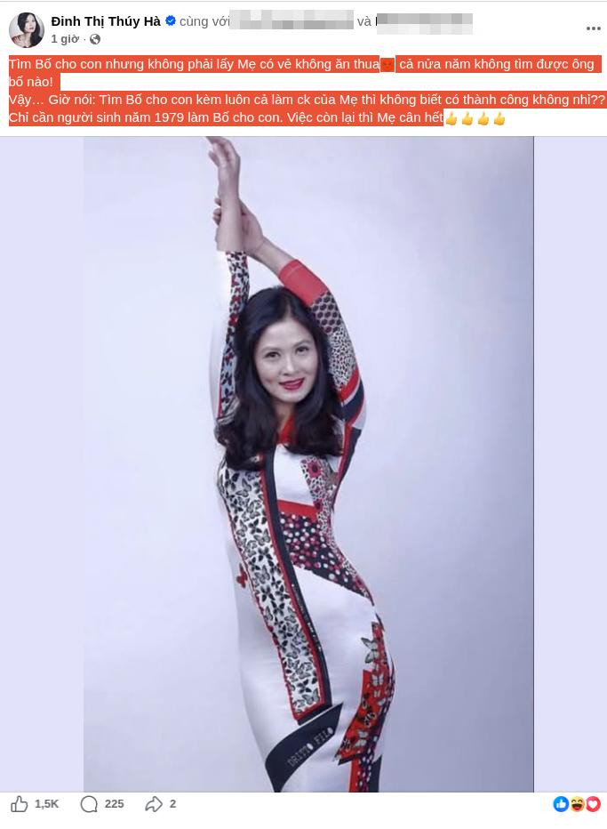 Lý do diễn viên Đinh Thị Thúy Hà