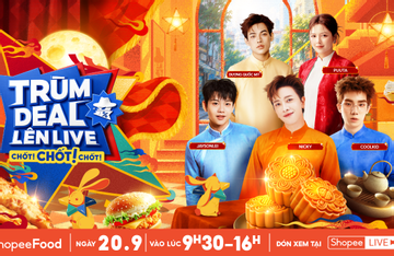 'Chấn động' mùa Trung thu năm nay: ShopeeFood khao deal phá cỗ giảm đến nửa giá tại Trùm Deal Lên Live 20/9