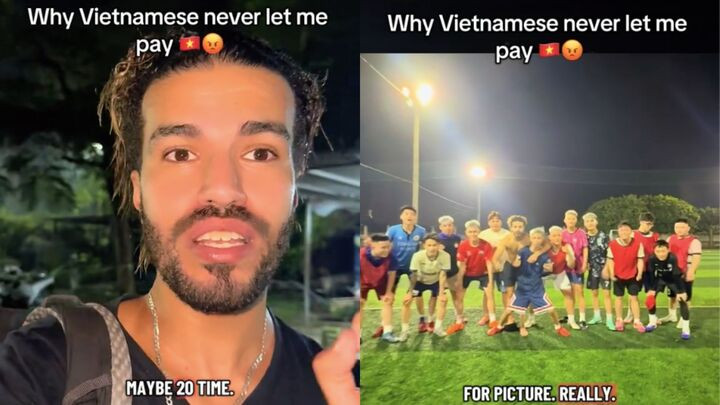 Anh Tây cảm động khoe đi đá bóng với người Việt 20 lần không phải chia tiền sân插图 Dân mạng liền giải đáp rằng người Việt Nam hiếu khách nên tiền đóng sân chỉ là chuyện nhỏ. (Ảnh chụp màn hình)