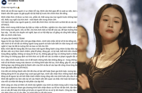 OH Dance Team rút vũ công Kim Anh khỏi các dự án tiếp theo của “Anh trai vượt ngàn chông gai”