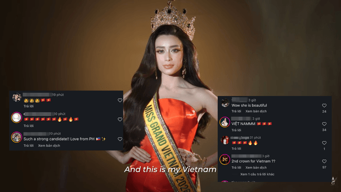 Khán giả quốc tế dành lời khen cho Emoura Phạm tại Miss Grand International 2026.