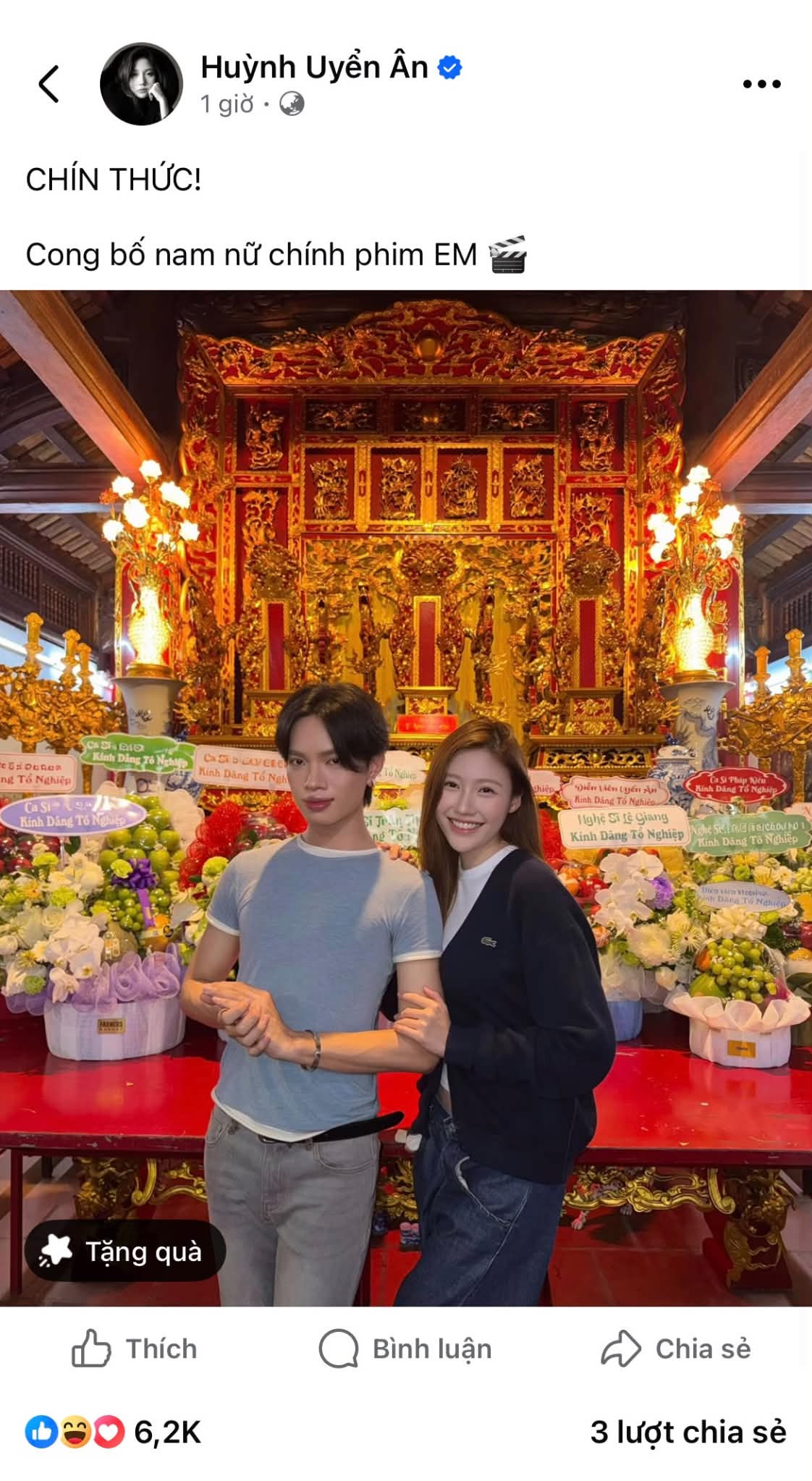 Bức ảnh 'tự công bố' nam – nữ chính phim Tết Trấn Thành gây chấn động, là đùa thôi đúng không?插图1 d24ab101 b93b 4c6d a6ab 51e743dbbf2c